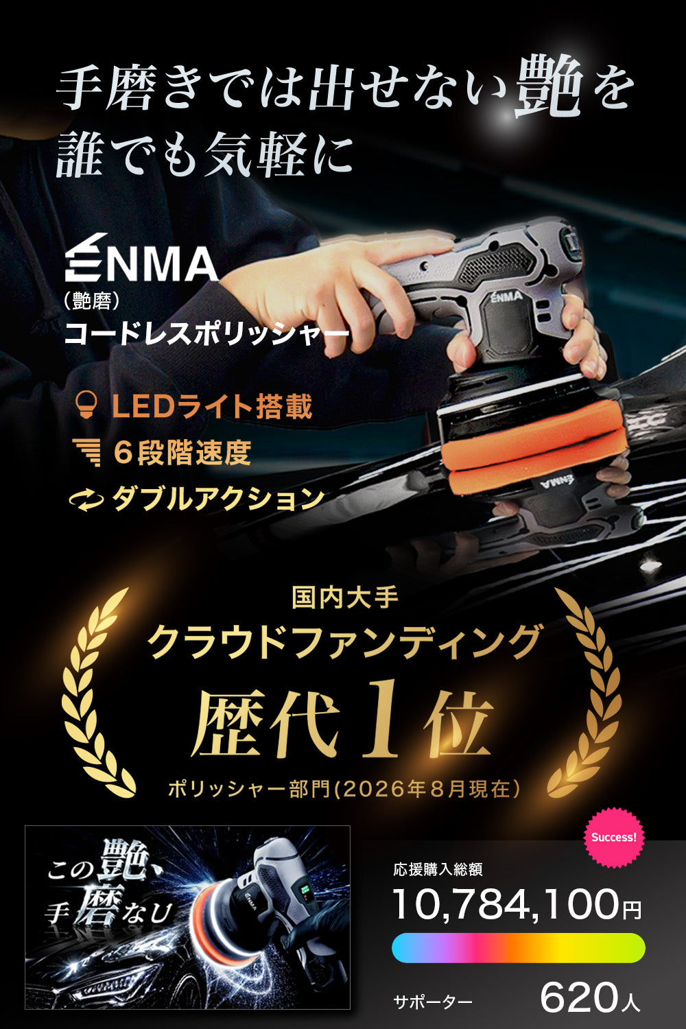 艶磨 ポリッシャー ダブルアクション オリジナルセット
